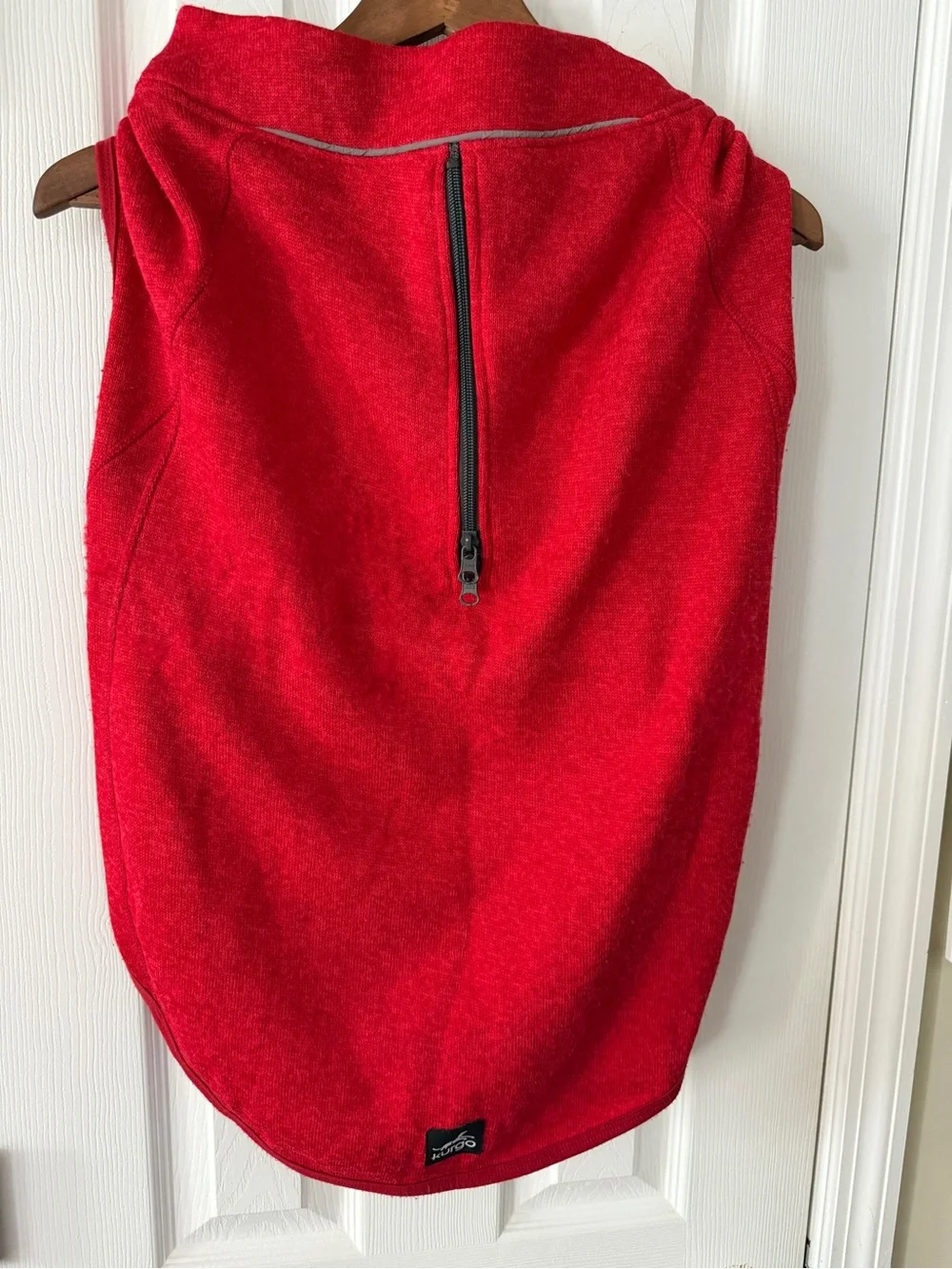 Kurgo Red Fleece Dog Coat Jacket XL Reflective Zip Large Dog
